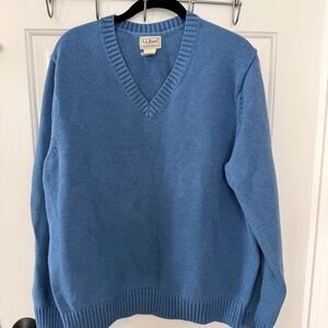 L.L. Bean Men's V-Neck Sweater in Blue